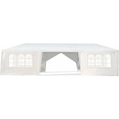 COSTWAY Carpa Plegable 3 x 9 Metros con Paneles Laterales Extraíbles y Puertas Pabellón de Jardín Carpa de Cerveza para Fiesta Boda Camping