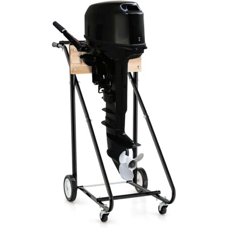 COSTWAY Carrello per Motore Fuoribordo, Supporto per Motore Fuoribordo con Ruote, Capacità di 150 kg, Resistente e Robusto, per Riparazioni, Manutenzione e Trasporto