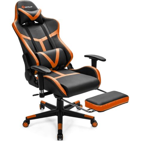 Chaise gaming chaise de bureau LIMITLESS noire/orange