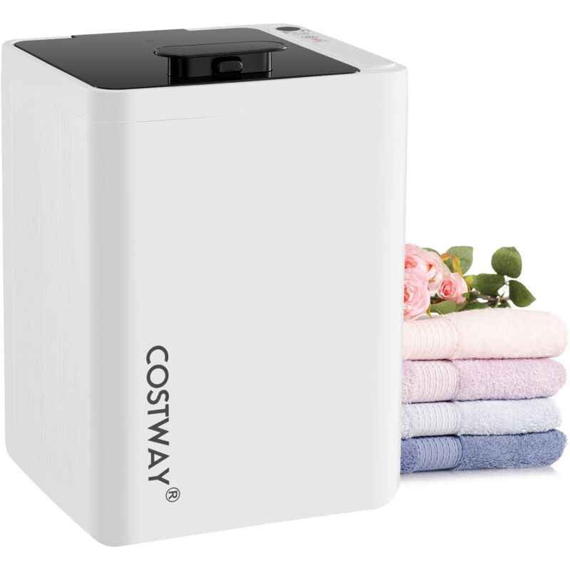COSTWAY Chauffe-Serviettes 23 L Température Élevée 125 ℃, Chauffe-Serviettes Spa Minuterie 0-90 Min Arrêt Automatique, pour Serviettes