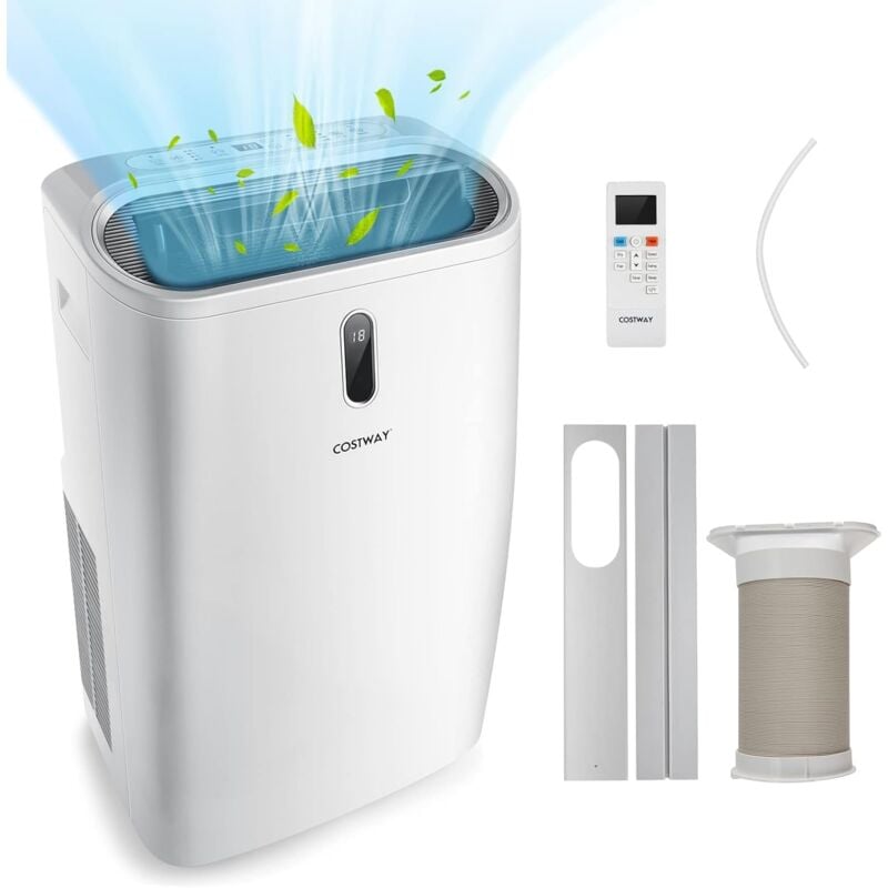 Climatiseur Mobile 5 en 1 R290 16000BTU [Classe énergétique a] Contrôle Télécommande/APP Chauffage Rafraîchissement Déshumidification Ventilateur et