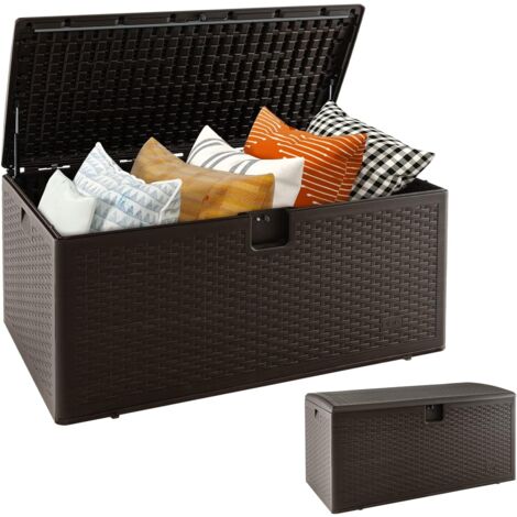 COSTWAY Coffre de Rangement Extérieure en HDPE 454L, Grande Boîte de Rangement avec Couvercle Verrouillable, pour Ranger des Oreillers Outils Jouet Accessoires (127 x 67 x 65 cm)