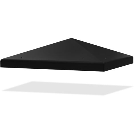 COSTWAY Copertura per Gazebo, Tetto Ricambio per Gazebo, Tetto del Padiglione 3x3 m (Nero)