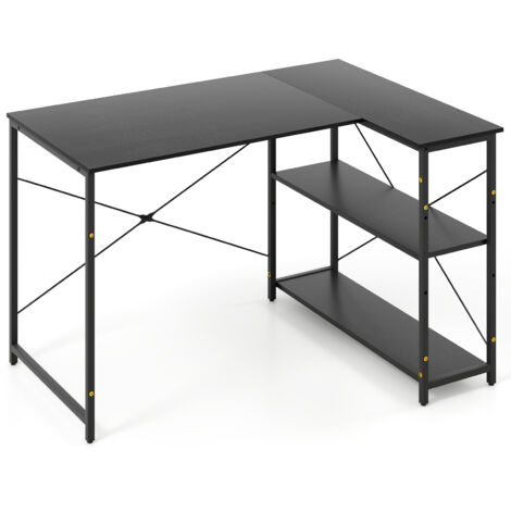 COSTWAY Corner Computer Desk Reversible L-shaped Writing Desk Workstation Gaming Table