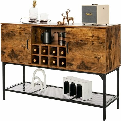 Mobile bar con portabottiglie staccabile a 3 livelli e 1 cassetto Credenza  industriale e portabicchieri per buffet Rete per la casa e la cucina del