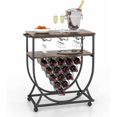 Armoire à roulettes 7 tiroirs pour bouteilles de vin - L43,5 cm