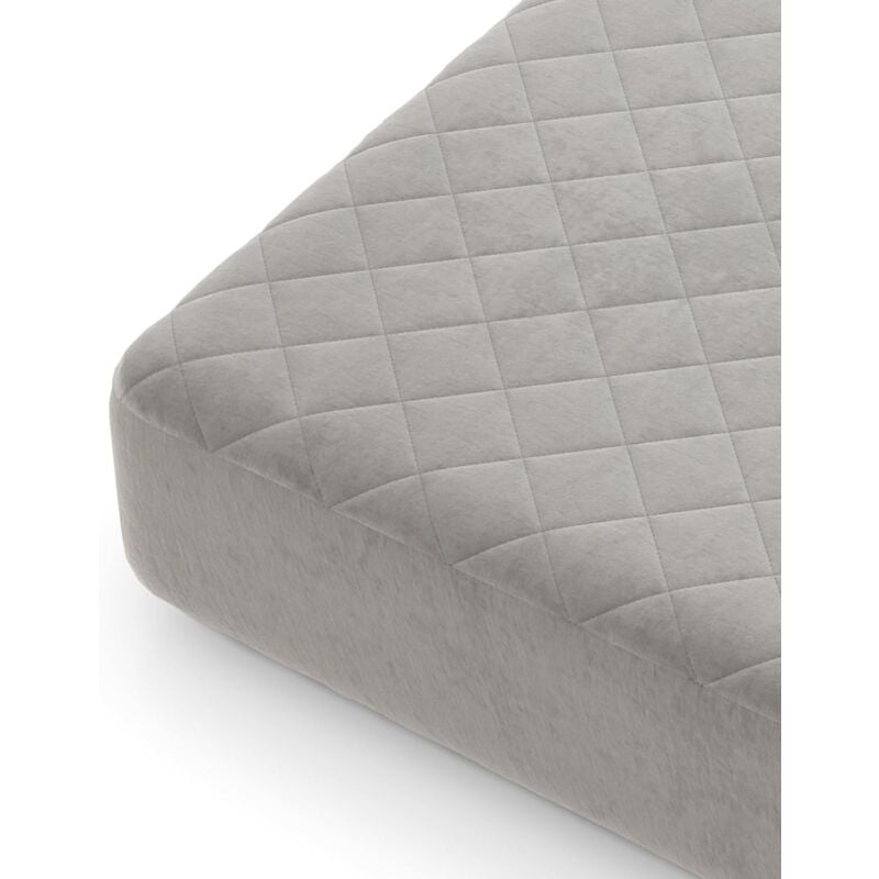 COSTWAY Drap Housse 90x200 cm, Linge de Lit en Velours Super Doux et Confortable avec Poche Profonde, Rembourrage en Éponge, Fond Antidérapant, pour