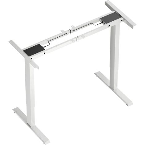 COSTWAY Elektrischer Tischgestell, Breit- & Hoehenverstellbar, 2 Motoren  3 Memory-Steuerung  Kollisionschutz, Stehpultgestell  Pultgestell Schreibtisch Rahmen ergonomisch, Zuhause Büro weiss