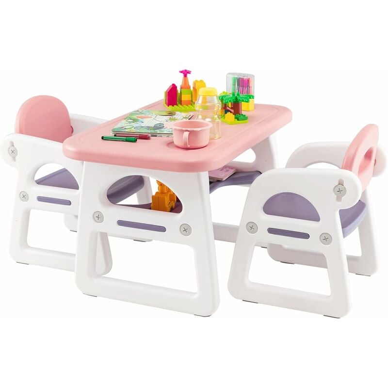 ZH Ensembles Table Longue et 6 Chaises pour Enfant, Table D