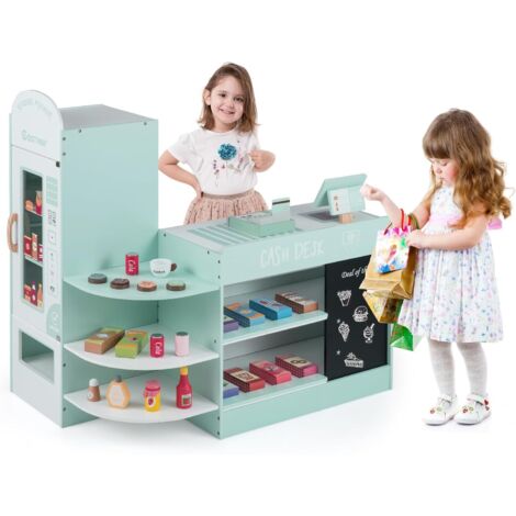 Cuisine D’angle Enfants En Bois Avec Frigo Et Machine à Laver - Jeu D’imitation Réaliste Pour Tout-petits 3 Ans - 6