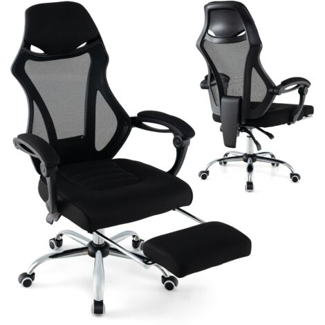 COSTWAY Ergonomic Mesh Office Chair Adjustable Executive Chair w/Footrest