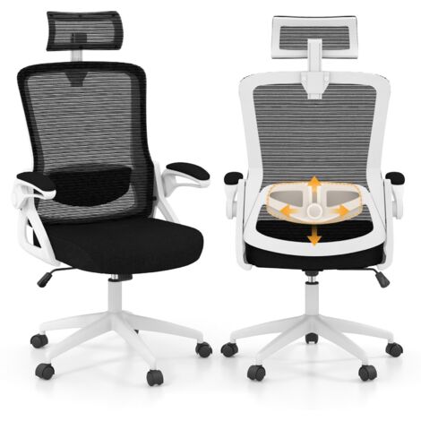 COSTWAY Ergonomic Office Chair Adjustable Swivel Task Chair w/ Lumbar Support