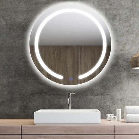 Espejo Tocador con Luz Espejo de Mesa con 3 Modos de Color con atenuador Luz  LED