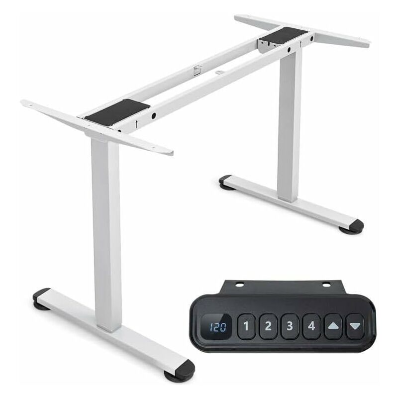 

COSTWAY Estructura Eléctica para Escritorio Doble Motor, Base Altura y Ancho Regulable, Soporte de escritorio Ergonómico Sentados o de Pie Control