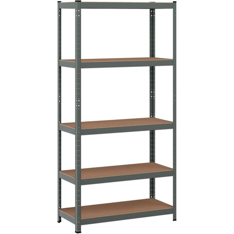Costway - tagère de Rangement à 5 Niveaux 46 x 91 x 183 cm, Charge Lourde Totale 1325 kg (265 kg par Niveau), pour Garage, Cave, Atelier, Cuisine