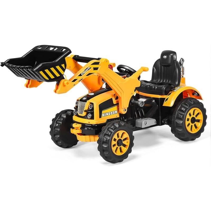 

Excavadora Eléctrica con Pala y Asiento para Niños Juguete Coche Juguete para Niños de 3 a 8 Años (Amarillo) - Costway