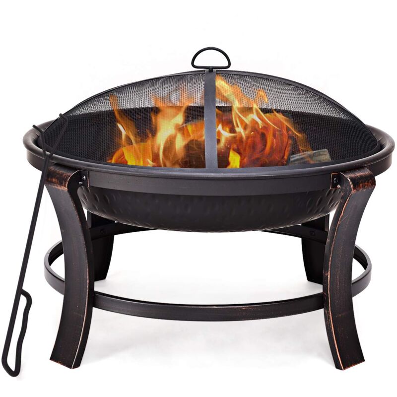 COSTWAY Feuerschale Feuerstelle Grill Feuerkorb Gartenfeuer