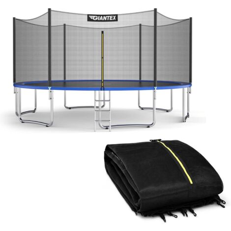 Costway – Filet de sécurité pour trampoline 305 cm – Résistant aux intempéries – Entrée zippée double avec boucles de sécurité – Protection enfants