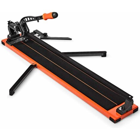 COSTWAY Fliesenschneider manuell, Handfliesenschneider / 90 cm Schnittl?nge / 14mm Schnittdicke/Winkel von 0° bis 60° 36" / 110x25x18cm