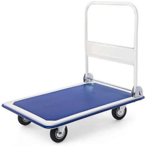 COSTWAY Folding Push Cart Dolly Moving Hand Truck Rolling Flatbed Platform Cart 300KG