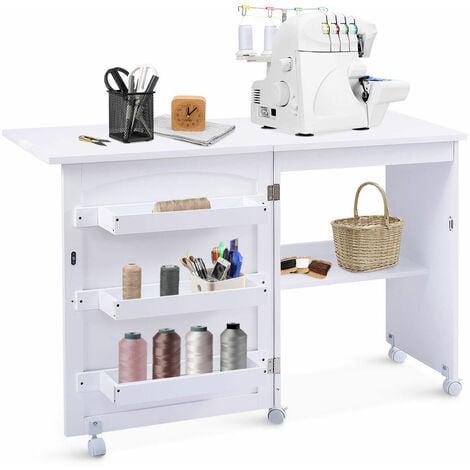Folding sewing table