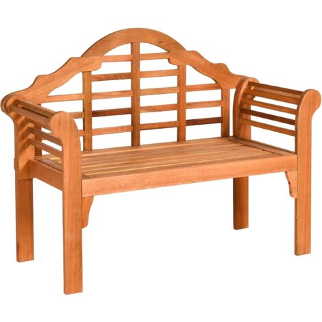COSTWAY Gartenbank klappbar bis 360kg, Massive Holzbank aus Eukalyptus, Sitzbank 2-3 Sitzer, Parkbank für Terrasse, Balkon, Garten