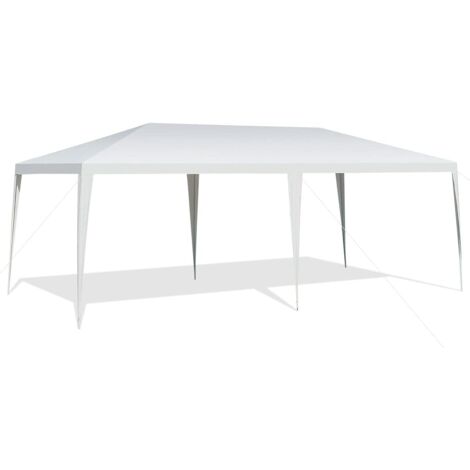 COSTWAY Gartenpavillon Partyzelt, 6m x 3m Gartenzelt Pavillon inkl. Tragetasche für Partys, Aktivitäten & Camping