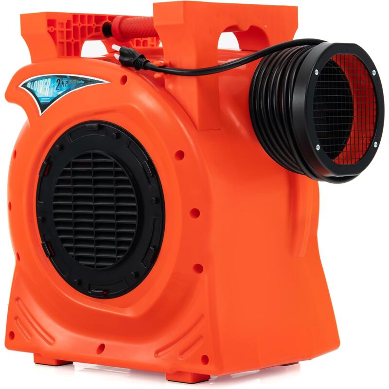 Gonfleur Électrique 220-240V/2300 w Portable & Empilable, Pompe à Air Électrique avec Moteur Puissant et Coussinets Antidérapants pour Château