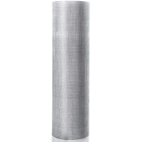 Costway – Grillage souple 0,9m x 15m – Fil galvanisé 7mm – Résistant à la rouille – Pour protection des cultures et volaille