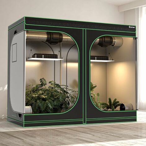 60X60X120cm U-Kiss Growzelt für Indoor-Anbau Growbox Growschrank Gewächszelt Hydroponischer Anbauschrank Lichtdicht und Wasserdicht 
