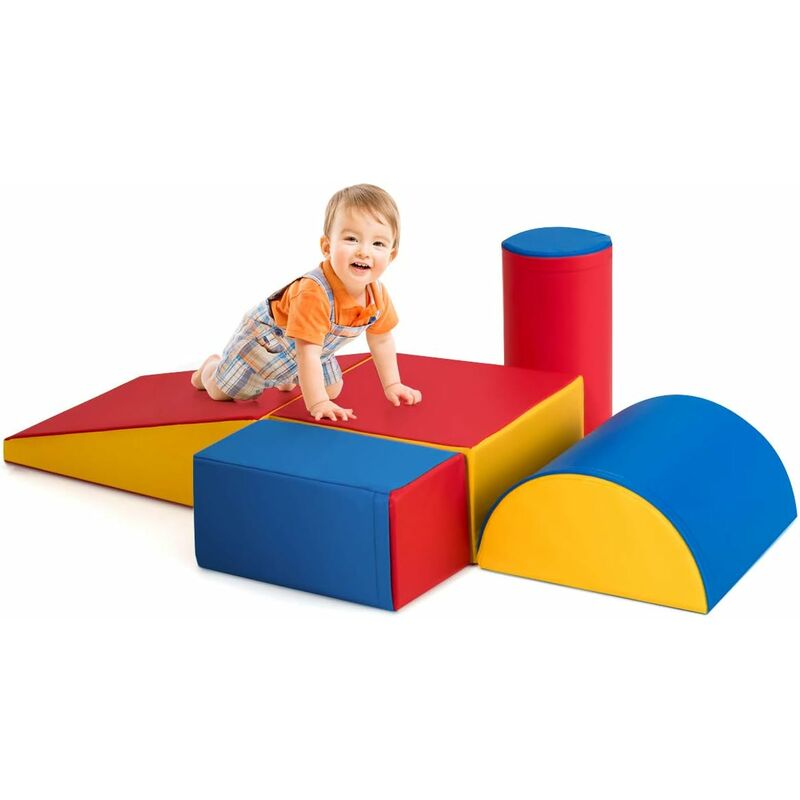 

Juego de Bloques de Espuma Grandes para Bebé Bloques de Construcción Juguetes Educativos para Niños - Costway