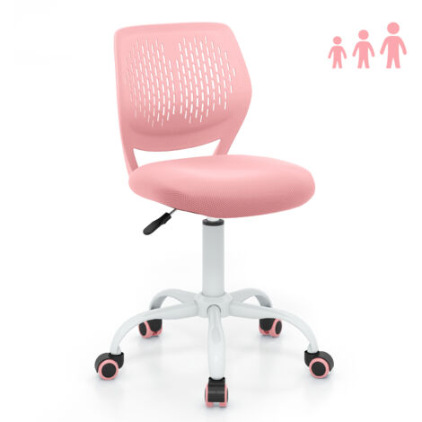 COSTWAY Kids Desk Chair Ergonomic Adjustable Children Study Chair-Pink