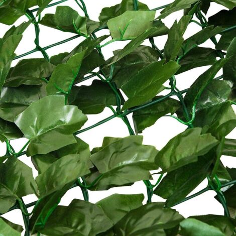 COSTWAY Künstliche Efeu Garten Sichtschutz, Balkonsichtschutz Blätteroptik Windschutz, Pflanzenwand Hecke Efeublättern, für Gartenhecken Balkon Außendekoration, Heckenpflanze Grün (150 x 240 cm)
