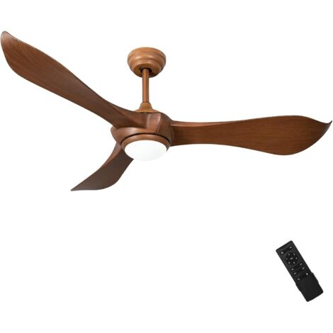 COSTWAY Lámpara de Techo con Ventilador/Ventilador Moderno de Techo con 6 Velocidades/Temporizador 1-8 Horas/Motor DC Reversible, Mando