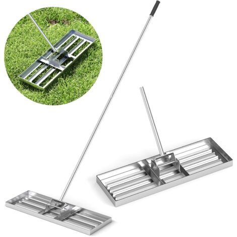 COSTWAY Lawn Leveling Rake 75 cm x 25 cm Heavy Duty Level Lawn Tool-Silver