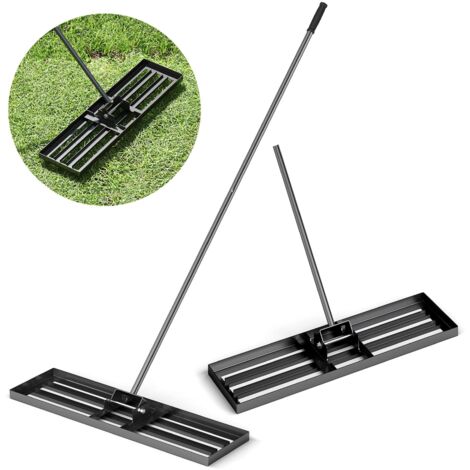 COSTWAY Lawn Leveling Rake 91 cm x 25 cm Heavy Duty Level Lawn Tool-Black