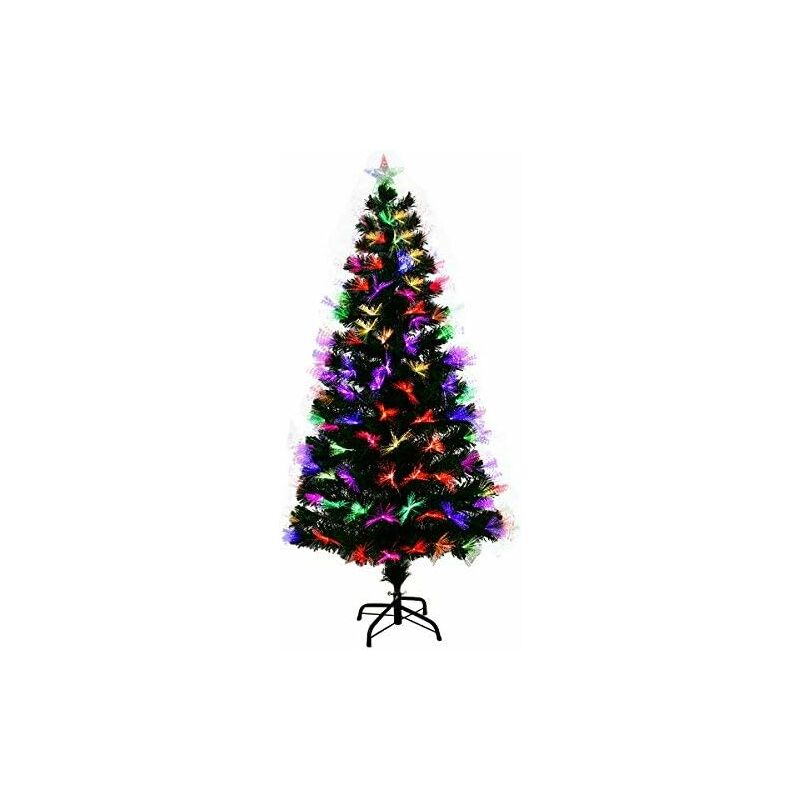 

LED Árbol de Navidad Artificial 210CM Iluminado con Cambiador de Color de Fibra de Vidrio - Costway