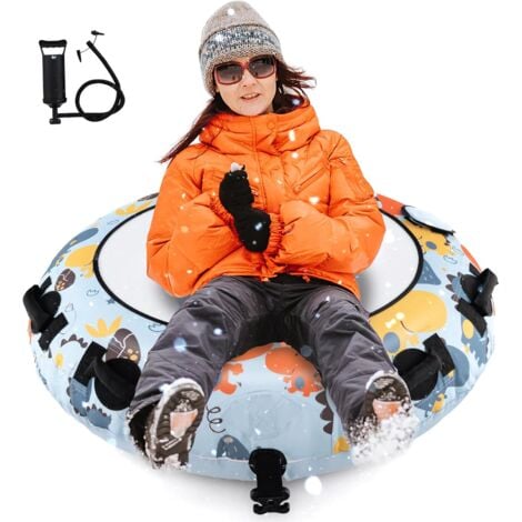 47 Luge Bouée Gonflable pour Les Enfants et Les Adultes, Heavy Duty  Gonflable Toboggan avec Poignées