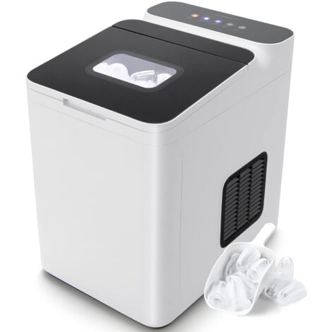 COSTWAY Machine à Glaçons 15 kg en 24h, Glaçons Automatiques Rapide Prêt en 6 Min blanc