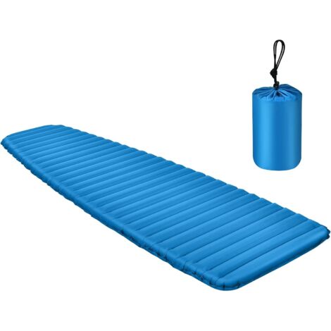 COSTWAY Matelas de Camping Gonflable de 7,5 cm d'Épaisseur, Matelas de Couchage Imperméable et léger pour Voyages Randonnée Charge 100KG, 197 x 63 x 7,5 cm, Bleu