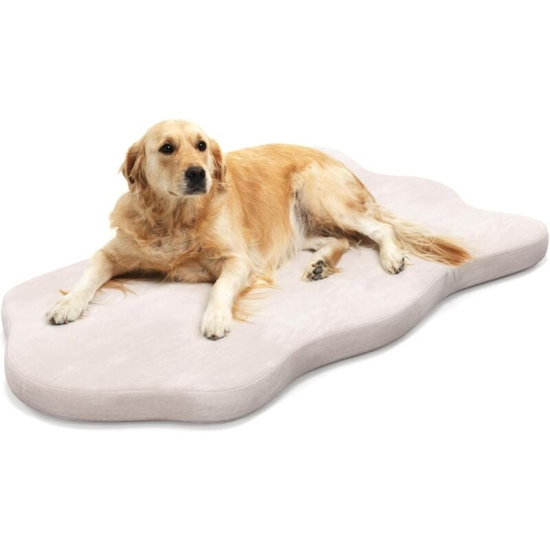 Matelas pour Chien en Mousse à Mémoire de Forme, Coussin Orthopédique pour Chien avec Housse Amovible et Lavable, Grand Lit pour Chien Antidérapant