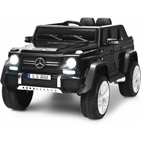 COSTWAY Mercedes Benz Vehículo G650-S 12 V para Niños, con Suspensiones de Muelles, Luces LED, Vehículo Eléctrico con Control (Negro)
