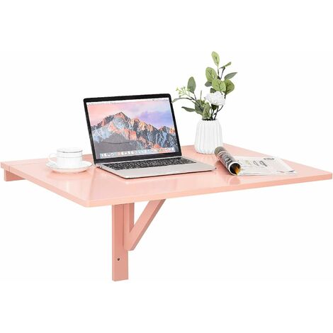 Mesa plegable montada en la pared y madera, mesa de comedor invisible  plegable, escritorio flotante plegable para computadora portátil,  escritorio