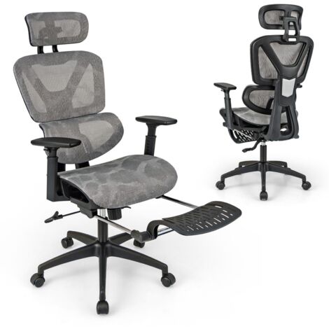 COSTWAY Mesh Office Chair Adjustable Swivel Executive Computer Desk Chair