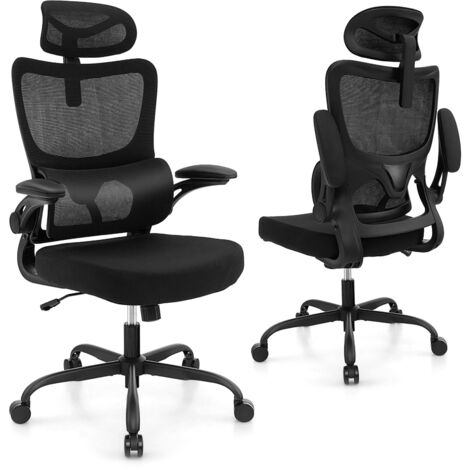 COSTWAY Mesh Office Chair Ergonomic Computer Desk Chair Lumbar Support