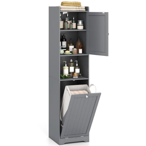Yaheetech Mobile da Bagno Alto e Stretto Colonna da Terra in Legno con Ripiani Regolabili Armadio Compatto per Bagno Cucina Soggiorno e Corridoio 181 cm H Bianco Bianco Yaheetech Mobile da Bagno Alto e Stretto Colonna da Terra in Legno con Ripiani Regolabili Armadio Compatto per Bagno Cucina Soggiorno e Corridoio 181 cm H Bianco Bianco