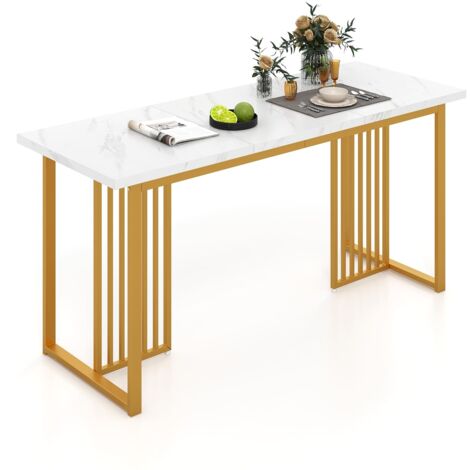 COSTWAY Modern Dining Table for 6-8 People 160cm Rectangular Kitchen Table