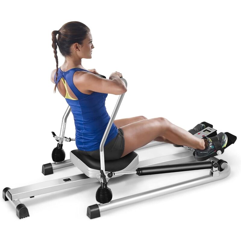 

Máquina de Remo Plegable Remo Hidráulico de Resistencia Ajustable con Pantalla LCD - Costway