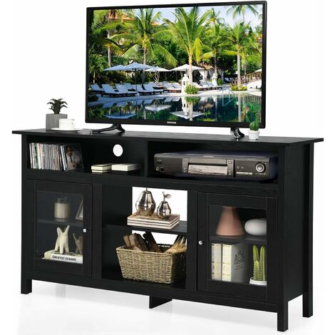 Muebles de Salón para TV 260x186x35cm Para TV hasta 65 Chimenea eléctrica  Cemento