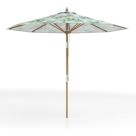 COSTWAY Ombrellone da Giardino 270 cm,Insclinazione Regolabile, 8 Stecche,Protezione Solare